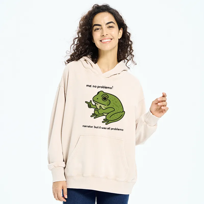 Tokyo-Tiger Stupid Frog Meme Washed Hoodie