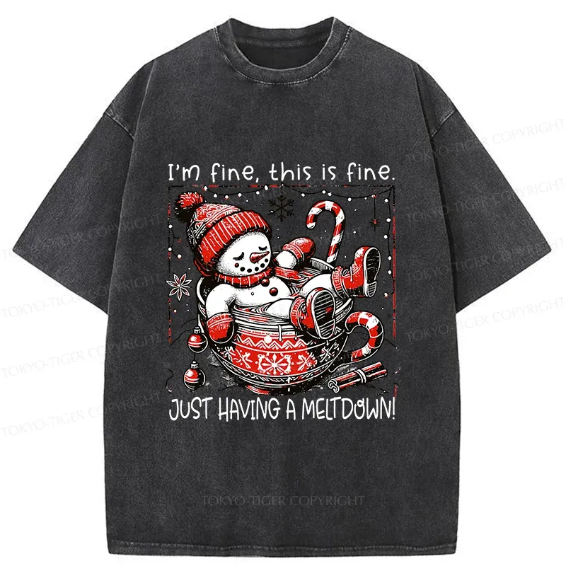 Tokyo-Tiger Christmas Disaster Washed T-Shirt