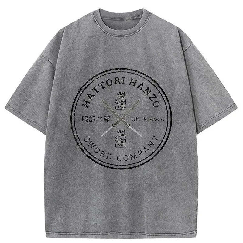 Tokyo-Tiger Hattori Hanzo Sword Company Washed T-Shirt