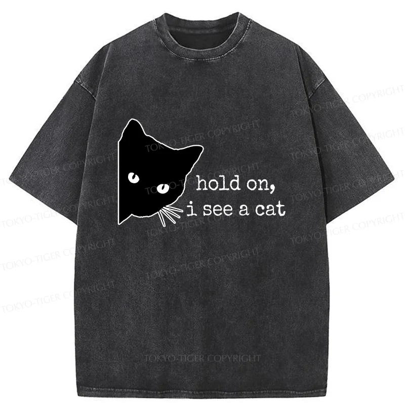 Tokyo-Tiger I Am Attracted To Cats Washed T-Shirt