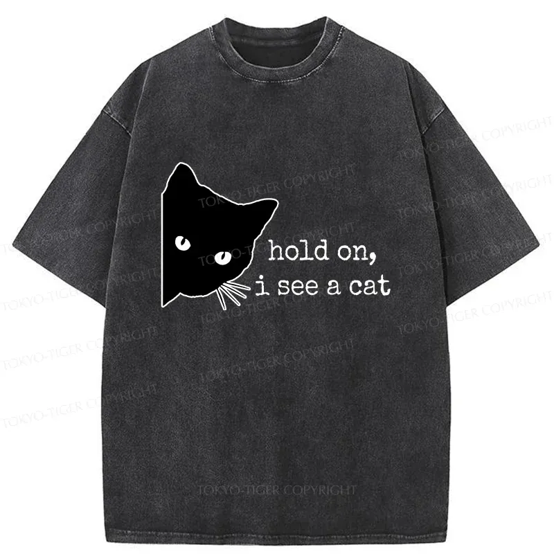 Tokyo-Tiger I Am Attracted To Cats Washed T-Shirt