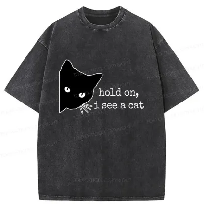Tokyo-Tiger I Am Attracted To Cats Washed T-Shirt