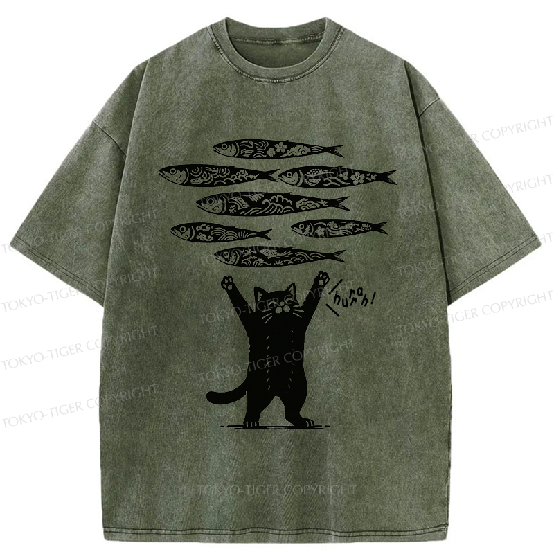 Tokyo-Tiger The Lucky Cat Washed T-Shirt