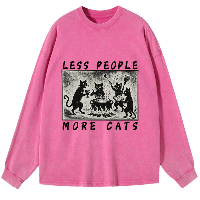 Tokyo-Tiger Cat Sacrifice Ceremony Washed Long Sleeve T-Shirt