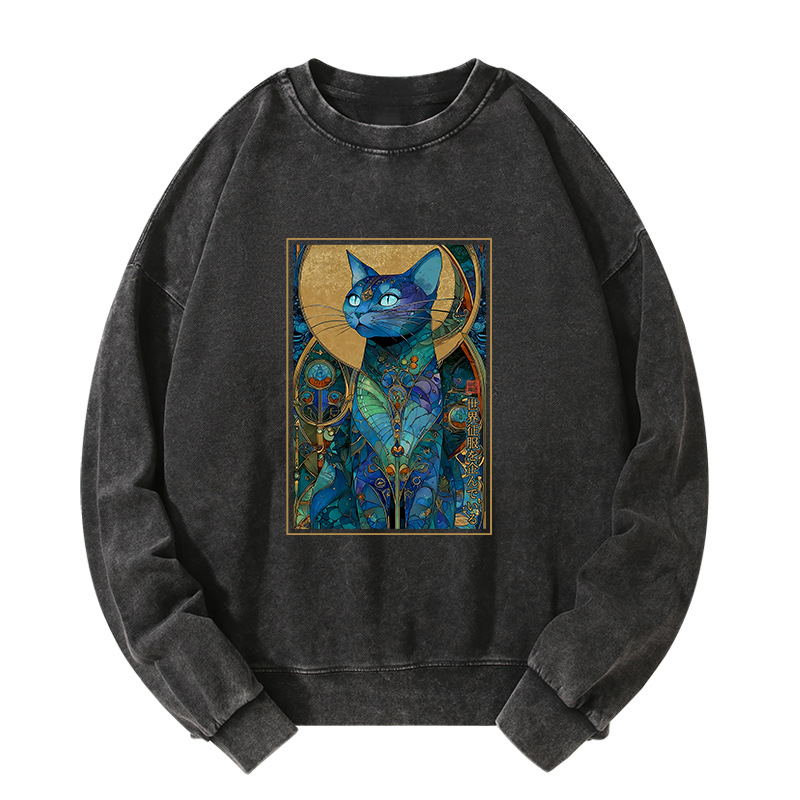 Tokyo-Tiger The Cat’s Plan To Rule Them All Washed Sweatshirt
