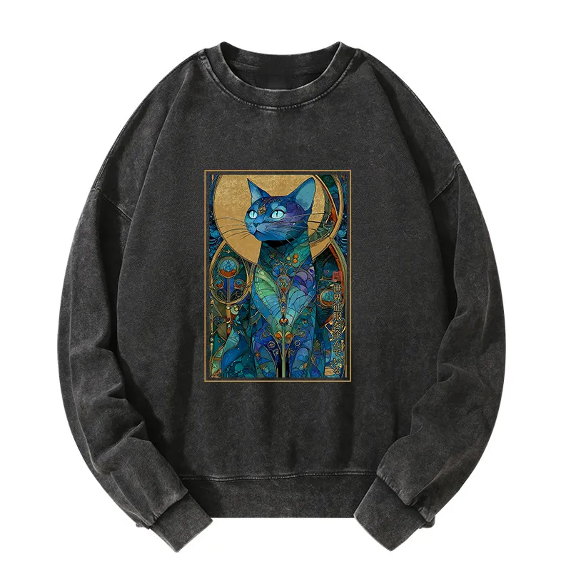Tokyo-Tiger The Cat’s Plan To Rule Them All Washed Sweatshirt