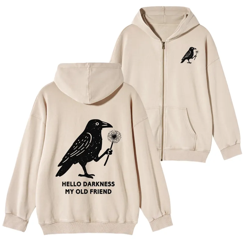 Tokyo-Tiger My Old Friend The Crow Washed Zip Hoodie