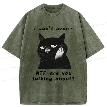 Tokyo-Tiger The Speechless Cat Washed T-Shirt