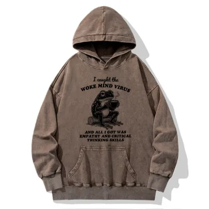Tokyo-Tiger Awakened Thinking Virus Frog Washed Hoodie