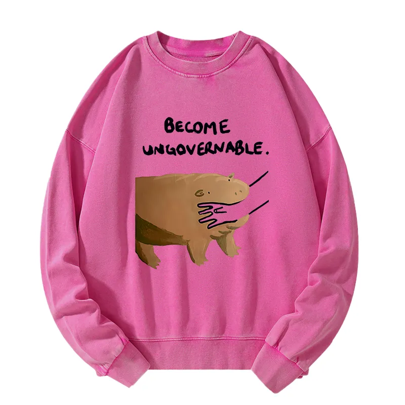 Tokyo-Tiger Moo Deng Bites Someone's Arm Washed Sweatshirt