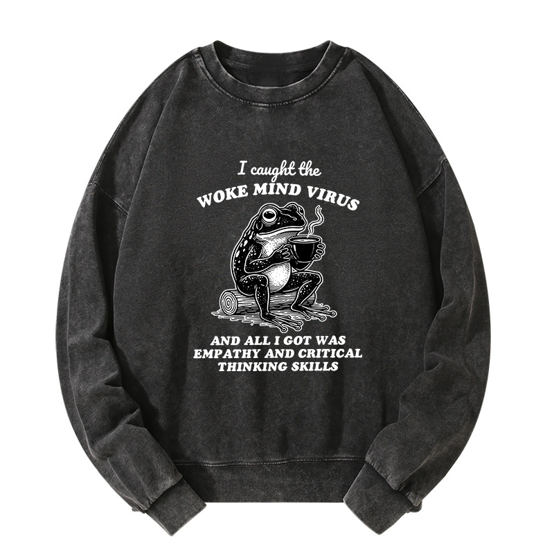 Tokyo-Tiger Awakened Thinking Virus Frog Washed Sweatshirt