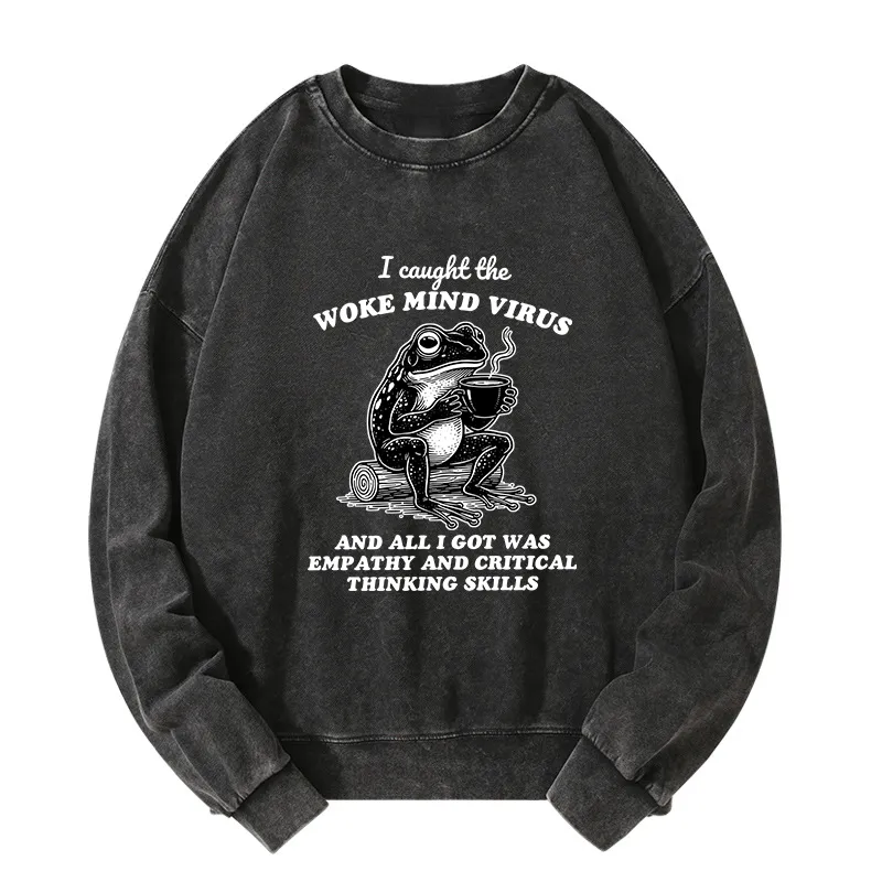 Tokyo-Tiger Awakened Thinking Virus Frog Washed Sweatshirt