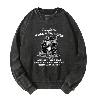 Tokyo-Tiger Awakened Thinking Virus Frog Washed Sweatshirt