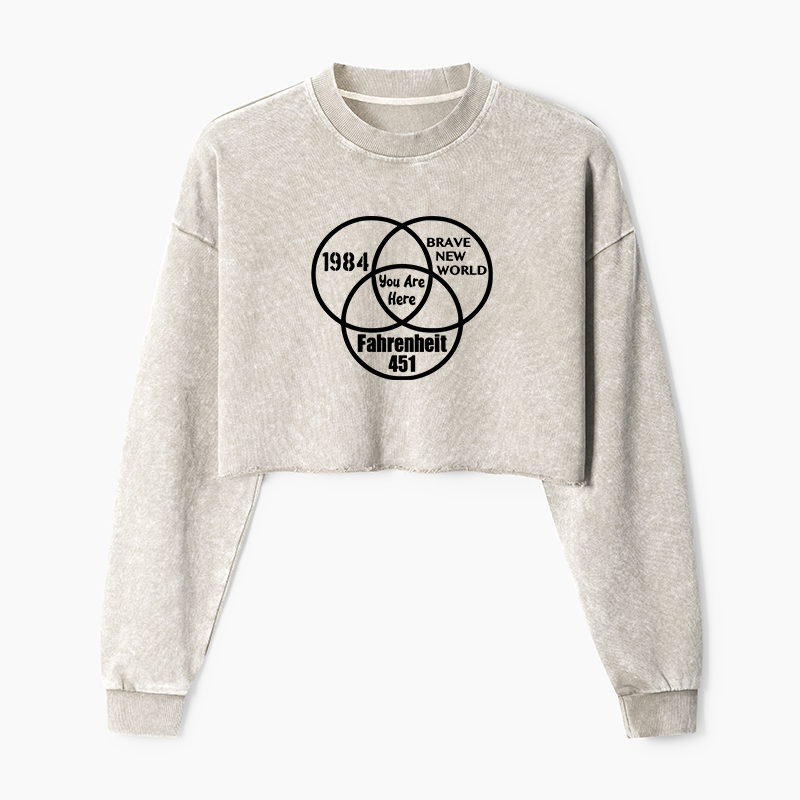 Tokyo-Tiger Multidimensional Thinking And Rebellion Washed Crop Sweatshirt