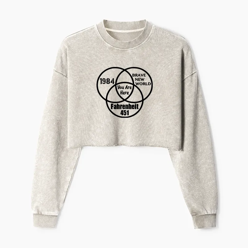 Tokyo-Tiger Multidimensional Thinking And Rebellion Washed Crop Sweatshirt