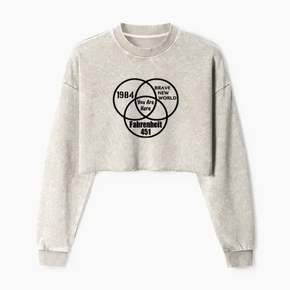Tokyo-Tiger Multidimensional Thinking And Rebellion Washed Crop Sweatshirt