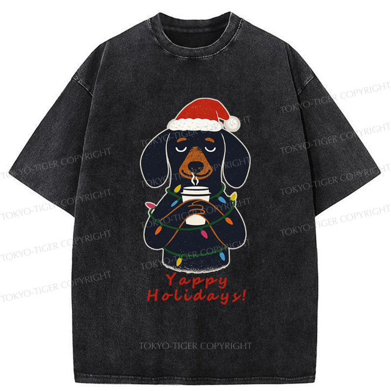Tokyo-Tiger Yappy Holidays Washed T-Shirt