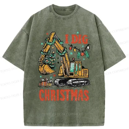Tokyo-Tiger I Dig Christmas Washed T-Shirt