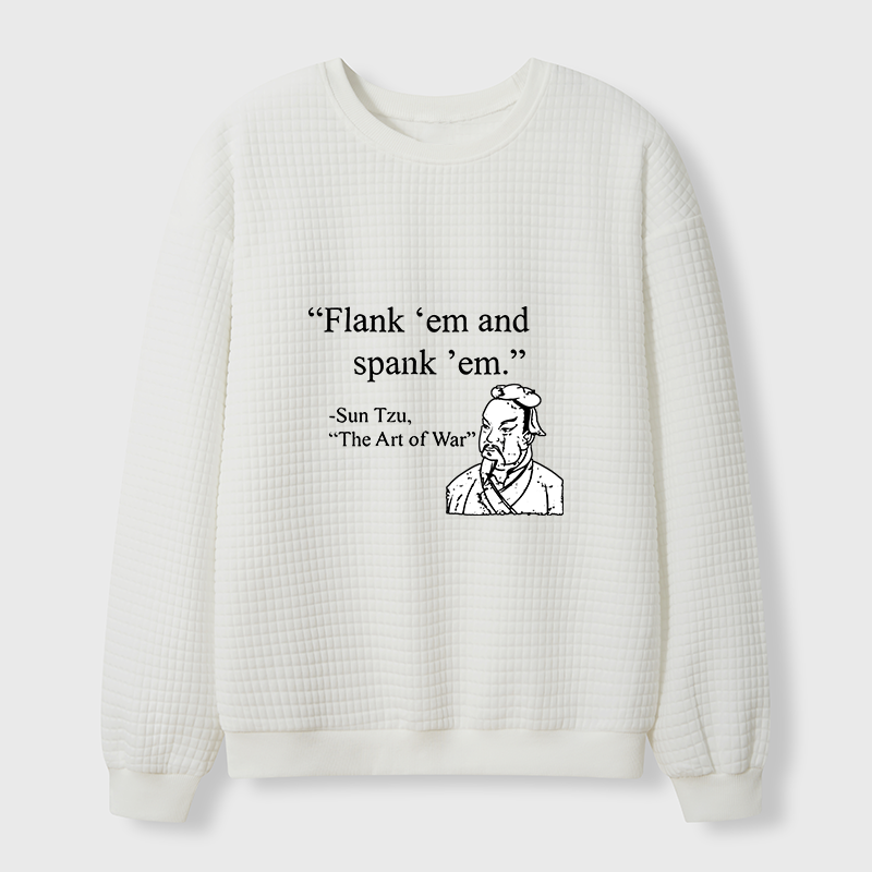 Tokyo-Tiger The Art Of War Funny Waffle Sweatshirt