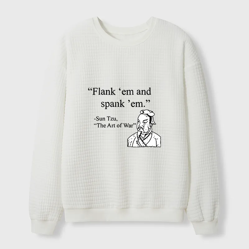 Tokyo-Tiger The Art Of War Funny Waffle Sweatshirt