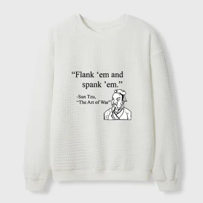 Tokyo-Tiger The Art Of War Funny Waffle Sweatshirt