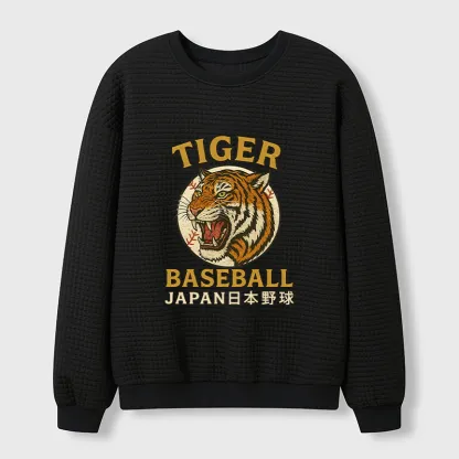Tokyo-Tiger Osaka Japan Baseball Team Waffle Sweatshirt