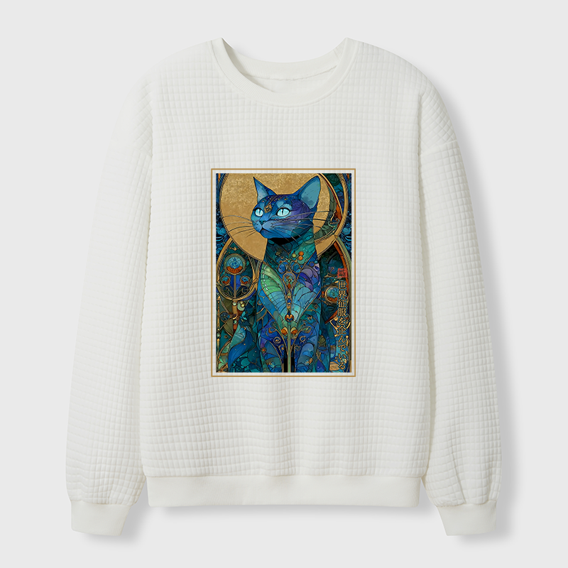Tokyo-Tiger The Cat’s Plan To Rule Them All Waffle Sweatshirt