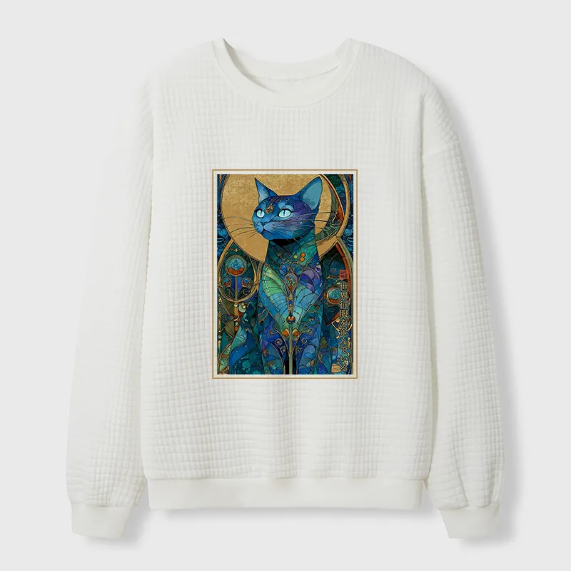 Tokyo-Tiger The Cat’s Plan To Rule Them All Waffle Sweatshirt