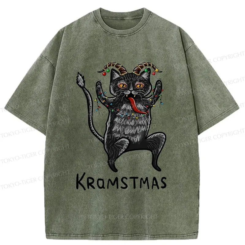 Tokyo-Tiger Kramstmas Japanese Washed T-Shirt