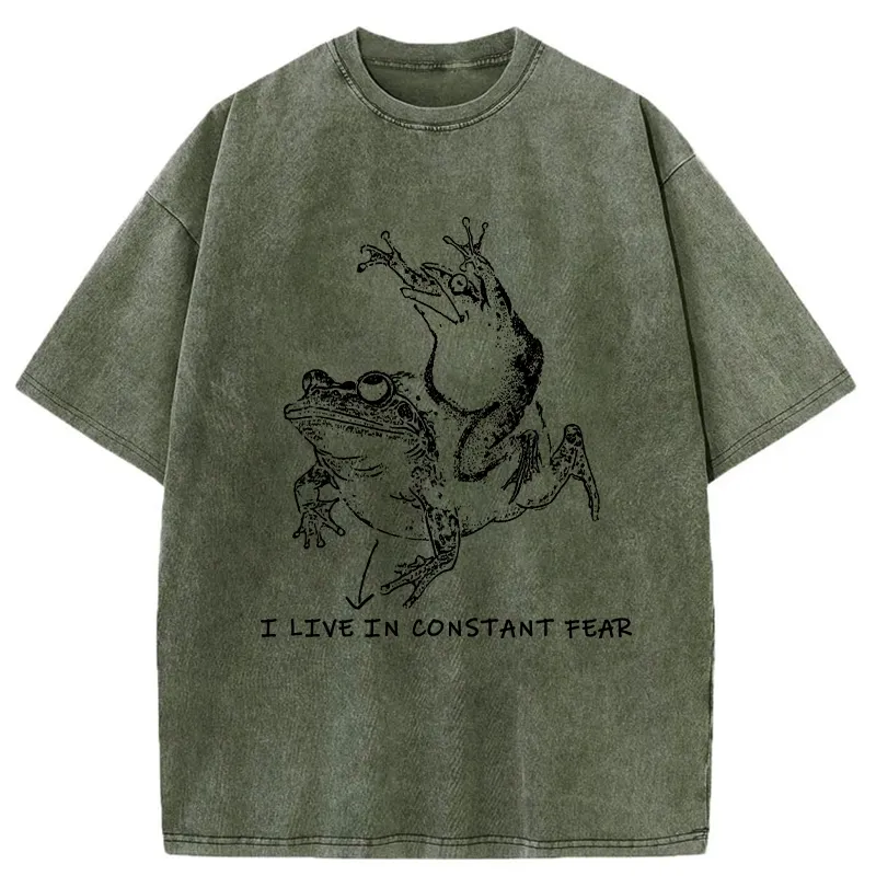 Tokyo-Tiger I Live In Constant Fear Washed T-Shirt