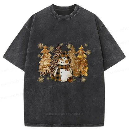 Tokyo-Tiger Autumn Snowman Washed T-Shirt