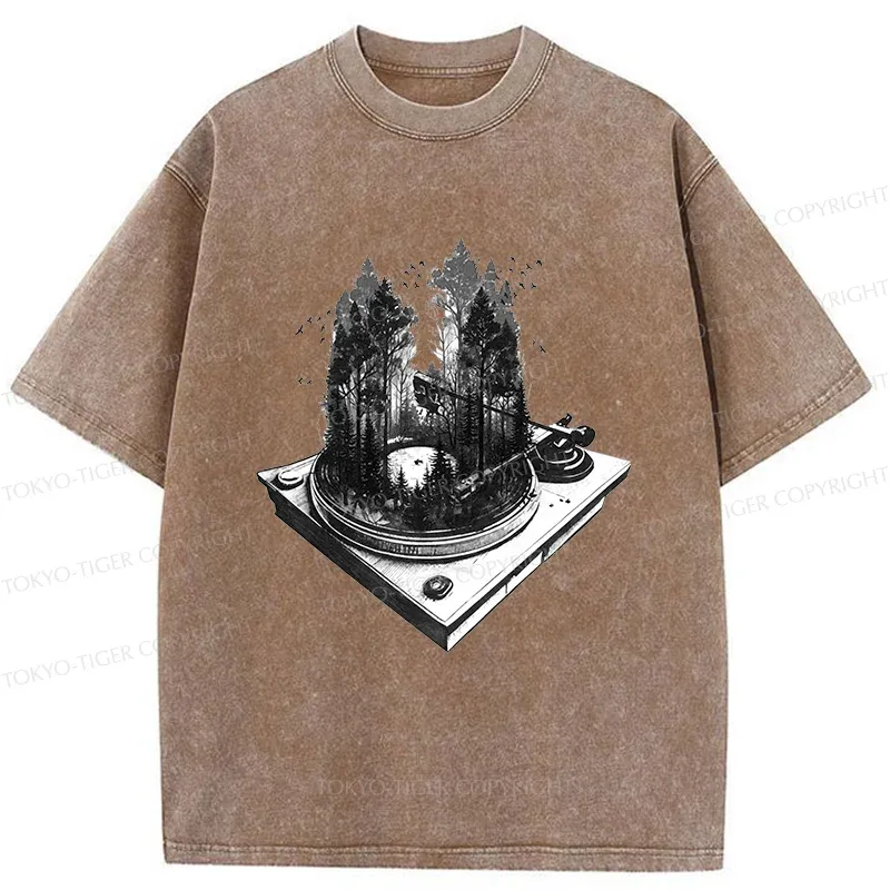 Tokyo-Tiger Music Forest Washed T-Shirt Sale