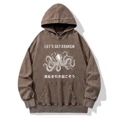 Tokyo-Tiger Funny Octopus：Let’s Get Kraken Washed Hoodie