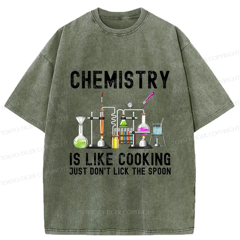 Tokyo-Tiger Interesting Chemistry Washed T-Shirt