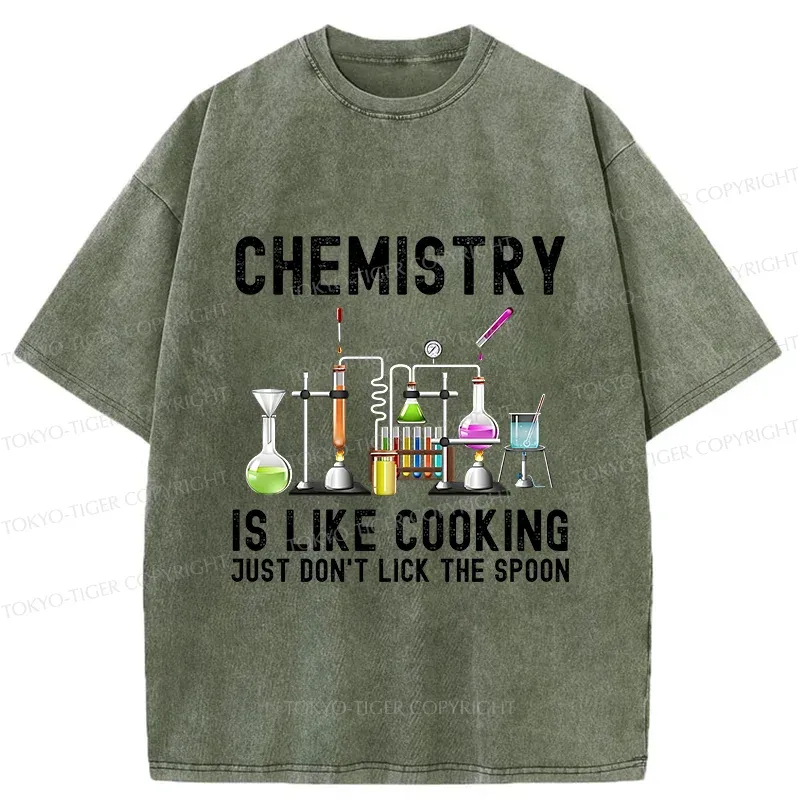 Tokyo-Tiger Interesting Chemistry Washed T-Shirt