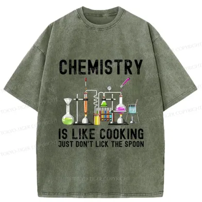 Tokyo-Tiger Interesting Chemistry Washed T-Shirt