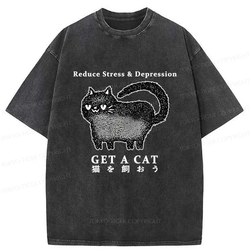 Tokyo-Tiger Adopt A Cat Washed T-Shirt
