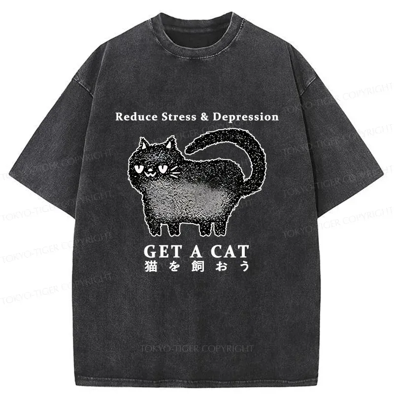 Tokyo-Tiger Adopt A Cat Washed T-Shirt