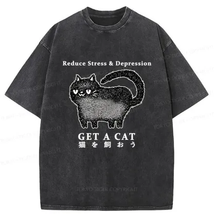 Tokyo-Tiger Adopt A Cat Washed T-Shirt