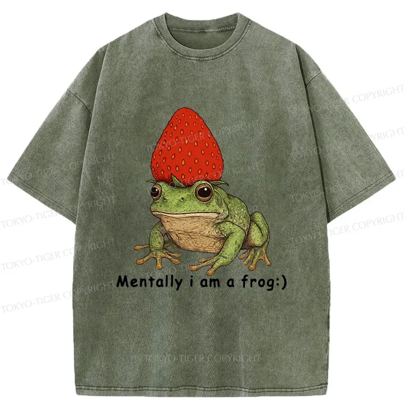 Tokyo-Tiger Strawberry Frog Washed T-Shirt