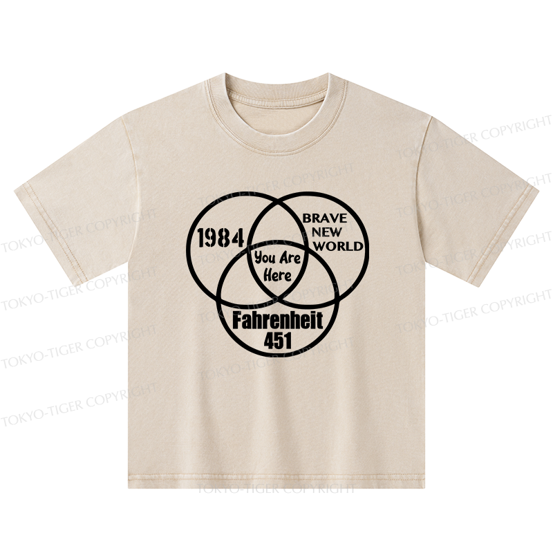 Tokyo-Tiger Multidimensional Thinking And Rebellion Kids Washed T-Shirt