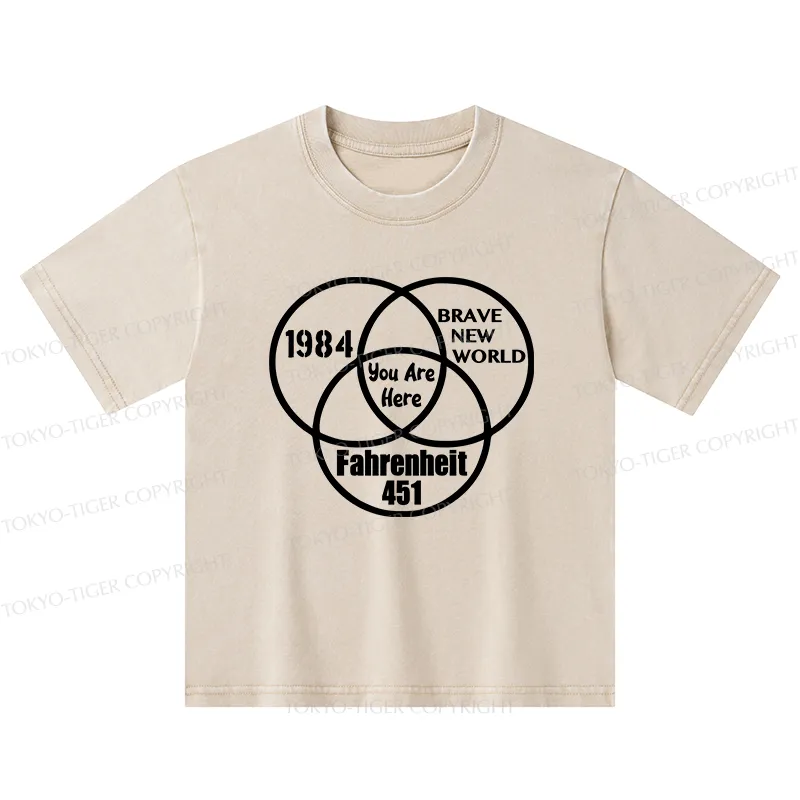 Tokyo-Tiger Multidimensional Thinking And Rebellion Kids Washed T-Shirt