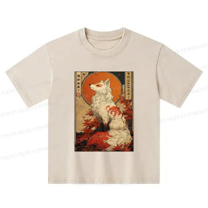 Tokyo-Tiger The Fox of Fates: A Tale of Nine Tails Kids Washed T-Shirt