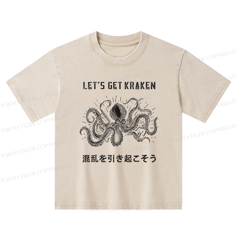 Tokyo-Tiger Funny Octopus：Let’s Get Kraken Washed T-Shirt