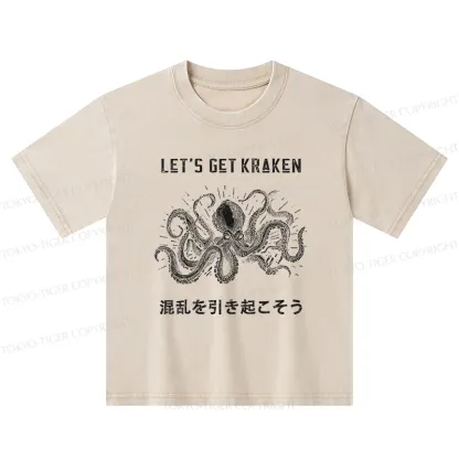 Tokyo-Tiger Funny Octopus：Let’s Get Kraken Washed T-Shirt