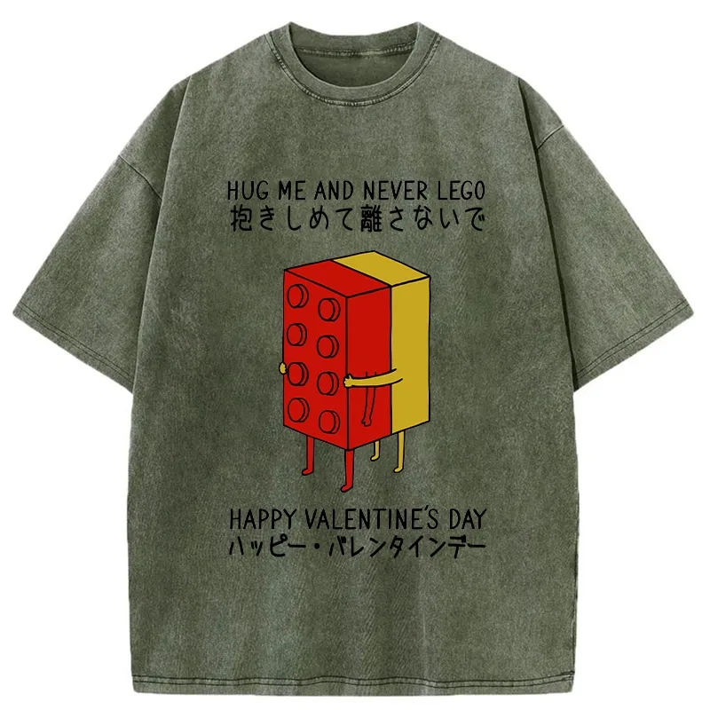 Tokyo-Tiger Hug Me And Don't Let Go Washed T-Shirt