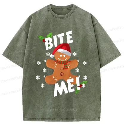 Tokyo-Tiger Eat The Gingerbread Man Washed T-Shirt