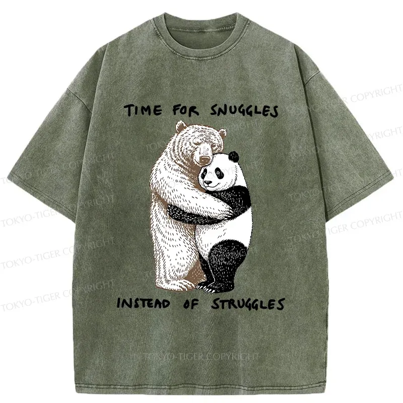 Tokyo-Tiger Hugging Bears Washed T-Shirt
