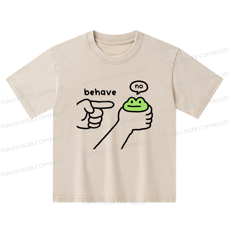 Tokyo-Tiger Dishonest Frog Kids Washed T-Shirt