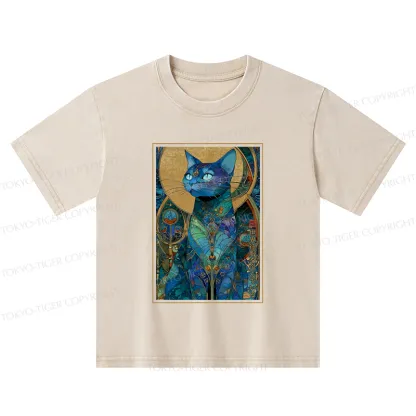 Tokyo-Tiger The Cat’s Plan To Rule Them All Kids Washed T-Shirt